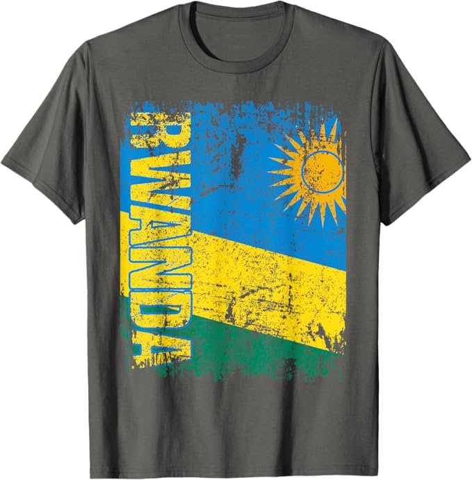 PRDRWNDN® | Proud Rwandan - RWANDA Flag Vintage Distressed RWANDA T-Shirt