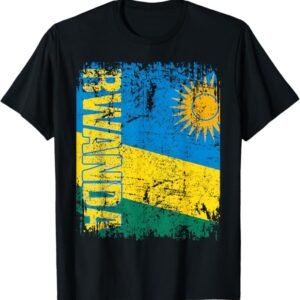 PRDRWNDN® | Proud Rwandan - RWANDA Flag Vintage Distressed RWANDA T-Shirt